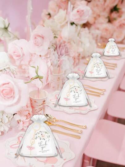 9-Piece Ballerina Keychain Commemorative Gift Set, Thank-You Card, White Bag, Holiday Gift Set, Favor Set, Suitable For Wedding Favors, Themed Parties, Holiday Events, Birthday Gifts, And Gifts For Guests.