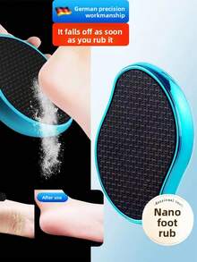 Raspador de pies para eliminar la piel muerta, lima de pies para eliminar callosidades, masajeador de pies de vidrio nano, piedra para pies para reparar las plantas, herramienta de raspado de pies - Multicolor - Ver 2