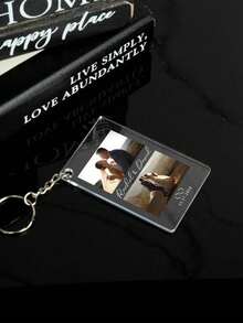 Custom Engagement Photo Keychain, Picture Keychain, Personalized Keychain, Engagement Gifts, Christmas Gifts, Acrylic Keychain For Lovers - Silver - View 4