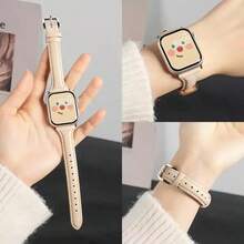 Leather Slim Strap Compatible With Apple Watch Band 49mm 44mm 40mm 41mm 45mm 38mm 42mm 49mm 44 45 Series 11 10 9 8 7 SE 6 5 4 3 2 1 Ultra 3 2 Women Bracelet - Multicolor - View 4