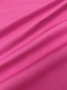 Plus Size Women's Pink Front Button Long Sleeve Shirt, Dropped Shoulder Heart-Shaped Button Loose Casual Woven Fabric, Elegant Versatile Commuter Blouse Spring - Pink - View 6