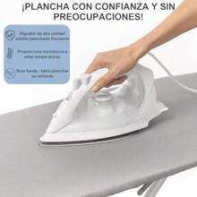 Funda para Burro de Planchar de Algodón Natural de 4 Capas GrosorAntimanchas y Antiquemaduras Funda para Burro de Planchar Ajustable con Borde Elástico Forro para Burro Planchar Resistente 147x48cm - 147 x 48 cm - Ver 7