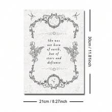 1pc Framed/Unframed Gothic Romantasy Quote Canvas Poster Celestial Dark Academia Wall Art Print Minimalist Bookish Witchy Painting For Book Lover,Living Room,Bedroom,Modern Home Decoration - Multicolor - View 10