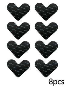 1/4/8pcs Heart-Shaped Carpet Anti-Slip Pads, Double-Sided Adhesive, Washable & Reusable, Suitable For Hardwood Floors & Tiles, Stickers, Wall Decals, Vinyl Decals, Home Decor, Spring Decorations, Home Refresh, Rama Decor Stickers Gift, Birthday Graduation Floor Tiles, Self-Adhesive, Peelable, Living Room Decor, Bedroom Decor, Kitchen Decor, Valentine's Day, New Year, Back To School - Black - View 9