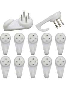 20pcs Invisible Wall Nails, Photo Frame Nails, Cross Stitch Nails, Wall Hooks, Non-Damaging Nails - White - View 3