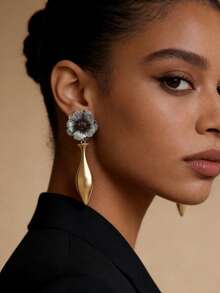 ZA 欧美波西米亚风首饰套装 - 两件套，包含项链和耳环 | 醒目的花瓶设计 | 节日礼物吸睛配饰 - 花瓶 - 查看 2