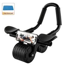 Benbo 1pc Abdominal Roller With Knee Pad, Home Fitness Equipment For Abdominal Muscle Training, Core Workout With Self-Rebound Elbow Support, Built-In Phone Holder, Suitable For Weight Loss, Abdominal Muscle Training, Home And Gym Exercise