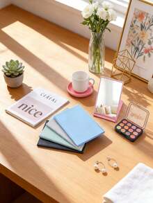 Large Foldable Makeup Mirror, Portable,Giveaways,Travel,Cheap Stuff,Travel Essential - Beige - View 2