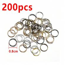 200个多尺寸双环开口金属钥匙圈饰品连接器，适用于DIY手工手链、项链、手机链、饰品等。 - 分離圈 - 查看 26