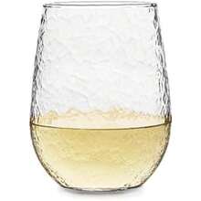 Libbey Juego de 8 Vasos para vino de vidrio Hammered Base, 524 ml(Martillado completo) - Multicolor - Ver 9
