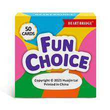 HEART BRIDGE 1PC Fun Dilemma Interactive Card Game, Board Game & Playing Cards For Party Entertainment, Icebreaker Activities, Holiday Gifts Valentine's Day, Halloween, Christmas, Essential For Friends, Family Gatherings & Team Building | 50 Cards Included| - Multicolor - View 1
