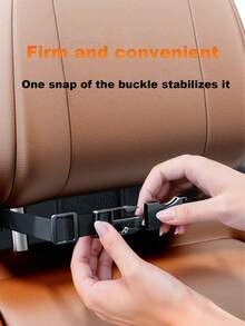 1个车载纸巾盒，皮革车载纸巾架，多功能弹性带后座纸巾盒 - A - 查看 5