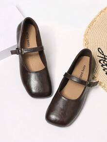 Damen Leoparden-Muster Kunstvelours Mary Jane Plateau-Schuhe, Einriemen-Design, quadratische Zehenform. Geeignet für breitere Füße, die bei europäischen und amerikanischen Frauen häufig vorkommen. - Kaffeebraun - Übersicht 7