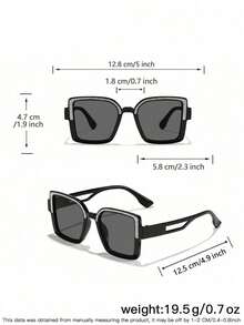 1 Set 3 PCS Boy's And Girl's 4-12Y Classic Round And Square Frame Fashion Glasses Tinted Lenses Lightweight Frame For Holiday Outing With Glasses Box - Multicolor - View 9