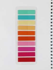200pcs Colorful PET Sticky Notes, Writable, Repositionable Translucent Bookmarks, Self-Adhesive Page Labels, Suitable For Binders And Indexing School Supplies - Multicolor - View 12
