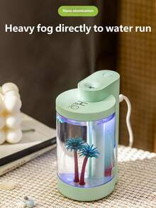 1PC Mini Landscape Humidifier, RGB Light, Nano Atomization, USB-Powered. For Desk, Office, Bedroom, Home-Hydrates Air, Decorative, Quiet, Essential Daily Gadget. - Multicolor - View 4