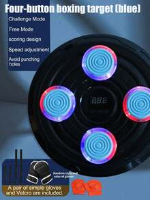 4pcs/6pcs Kids Boxing Target Toys, Sports Gift Toys For Boys And Girls, Parent-Child/Party Interactive Competition Toys, Dual Modes Multi-Play, Indoor/Outdoor Sports Gear, 4pcs And 6pcs Targets Are The Same Size - 4-key Boxing (11-79-b) With Gloves - View 14