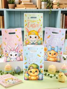 50个复活节礼品袋手提包，复活节兔子小鸡礼品包装袋，复活节派对小礼品袋，复活节快乐装饰品，复活节彩蛋零食袋，复活节兔子购物袋，复活节糖果袋，复活节饼干烘焙袋，复活节家庭聚会餐桌装饰，复活节小物件收纳袋，复活节厨房包装用品，复活节房间装饰，复活节家居装饰，派对礼品