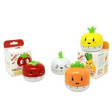 Cabilock 3 Piezas recordatorio de Cocina Temporizador de Tomate Temporizador mecánico de 60 Minutos. Egg Timer de panqueques de Cuenta Regresiva para el hogar Rojo - Rojo - Ver 3