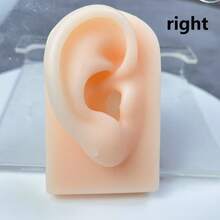 Silicone Tattoo Model, Piercing Practice Simulation Body Part Display, Silicone Ear, Nose And Mouth Models, Flexible Left And Right Fake Ear Piercing Practice Model, Silicone Body Part