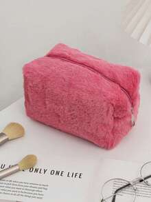 1 件装毛绒化妆包，女孩适用 - 多功能旅行收纳包，可装化妆品、首饰和洗漱用品 | 波西米亚风圣诞礼物，冬季生日礼物 - 彩色 - 查看 5