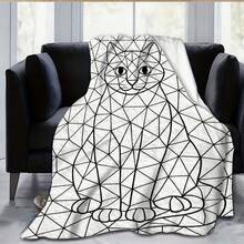 1pc Colorable Geometric Cat Graffiti Blanket - Long Plush All-Season Sofa Bedspread With Free Coloring For & S, Soft Warm Bedding Gift, Cozy For Rooms (Blanket Only - No Markers Included) Four Seasons Universal Multifunctional Blanket/Perfect Gift, Aesthetic Design And 2D Printing Technology Is An Ideal Companion For Sofa Napping, Traveling Camping, Home Decoration And Office Embellishment.A Thoughtful Gift For Thanksgiving, Christmas, Valentine's Day, Father's Day, Mother's Day And Other Festivals Special Moments Such As Birthdays, Weddings, Anniversaries And More.Exclusive Gifts For Family Members, Partners, Parents, Ren, Grandparents Or Dear Friends.They Are Perfect For Beds, Living Rooms, Offices, Beaches,Newly Expanded Themed Collections To Meet A Variety Of Styles And Scenar. - Nhiều màu 12 - Xem 4
