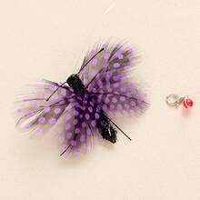 3pcs Handmade Realistic Butterfly Cat Teaser Wand Replacement Heads, With Fishing Line And Universal Hooks, Pet Toy, Scratch & Bite Resistant