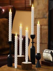 3/1 Set Black Candle Holders, 1 Set Vintage Candle Holders, 1 Set French Vintage Aromatherapy Tall Candle Holders, High-End Home Black Candle Holders, Wall Niche Candle Holders, Suitable For Party And Wedding Table Decor, Holiday Decor, Autumn, Holiday, Winter, Room Decor, Home Decor, Birthday, Graduation Ceremony And Other Occasions - Black - View 2