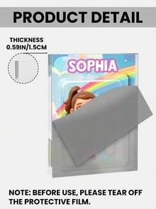 Customized 2D Character Acrylic Plaque Art Gift, Personalized Acrylic Plaque Gift For Family, Friends, Pets - As Shown - View 4