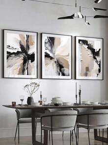 3 pezzi di quadri astratti moderni con blocchi di colore, linee, fiori, arte europea minimalista, cartellone di pittura ad olio raffinata, decorazione da parete per camera da letto, soggiorno, sala da pranzo, cucina, studio, corridoio, dormitorio, regalo ideale per amici, opere d'arte da parete, decorazione per la casa, decorazione per stanza, pittura su tela, cartellone, cornice opzionale - Multicolore - Visualizzare 13