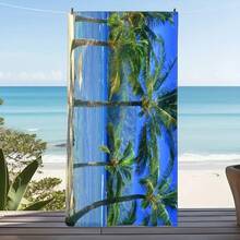 1pc Modern Quick-Dry Hawaiian Beach Towel,% Polyester, Absorbent, Lightweight & Soft, 250gsm, Woven Oblong Beach Blanket Travel, Fitness, Camping, Summer Vacation - Beach & Bathroom Essentials - White - View 9