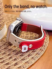 1pc Fashionable & Cute Blue Band With Bear Pattern, Compatible With Apple Watch SE/S11/S10/S9/S8/S7/S6/S5/S4/S3/S2/S1 Series 38mm, 40mm, 41mm, 42mm, 44mm, 45mm, 46mm, Suitable For Young Girls And Women - Light Blue - View 7