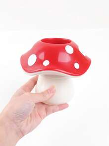 1pc Plant-Shaped Mushroom Pen Holder, Stylish Pen Holder That Makes Organizing And Accessing Pens Convenient, For Stationery Storage And Desk Decoration(With Sticker) - Multicolor - View 5