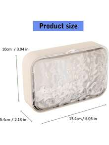 1 pièce Porte-savon mural, Plateau à savon en plastique à double couche, Organisateur de rangement de salle de bain sans perçage, Design motif glacier, Convient pour le savon, le gel douche et autres articles de salle de bain - Multicolore - Voir 6