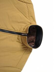 保暖内衬夹克，时尚、保暖、休闲，适合男士秋冬季日常穿着及户外运动。 - 薑色 - 查看 3