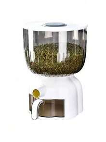 压力控制量米桶，家用防虫防潮米盒，密封粮食储藏罐，防潮防虫储物容器，易于清洁，节省空间的厨房储物盒 - 彩色 - 查看 4