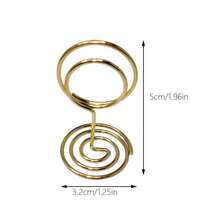 Gold Metal Wire Photo Frame/Card Holder, Decorative Tabletop Number Plate Stand, Suitable For Wedding Reception, Party, Birthday, Centerpiece, Anniversary Celebration - Gold - View 7