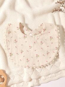 1pc Baby Bib, Decorative Bib For Baby Girls, Newborn Gift - Multicolor - View 9