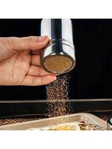 1个带防尘盖的不锈钢除尘器，可装可可粉、胡椒粉、烧烤调料、咖啡调料，也可作厨房调料罐、调味套装或香料瓶。 - 彩色 - 查看 7