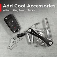 KeySmart Key Holder for Keychain Key Ring - Compact Key Organizer Key Chain Key Case Minimalist Pocket EDC Key Chain - Negro - Ver 4