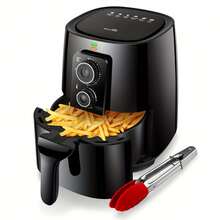 1台4.2夸脱（约4.9升）健康无油空气炸锅，电动蔬菜空气炸锅，操作简便，旋钮控制，可进行煎、烤、炙、烘焙等多种烹饪方式，配有托盘和食物夹。 - 美規A型插(110-127V) - 查看 9