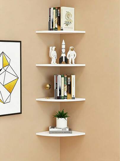 INS风格墙角置物架，客厅转角墙挂隔断，卧室扇形墙面装饰转角置物架收纳，情人节