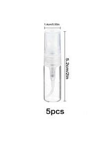 Set de 5 piezas de botellas de perfume en miniatura para decantación - transparente - Ver 5