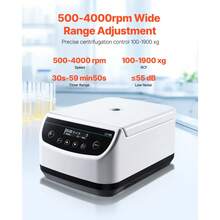 Centrifuge Machine, 100-1900xg RCF Electric Laboratory Centrifuge Machine With 1 Rotor For 2/5/10/15ml Tube Capacity, Low Speed 500-4000rpm With Timer, Widely Used In Various Experiments - 15ml - 查看 3