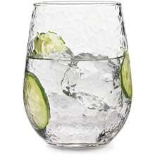 Libbey Juego de 8 Vasos para vino de vidrio Hammered Base, 524 ml(Martillado completo) - Multicolor - Ver 2