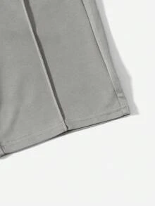 2pcs/Set Toddler Boys' Number Print T-Shirt And Drawstring Waist Shorts Set - Grey - View 5