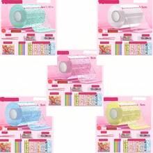 Shiny Nano Tape Bubbles DIY Set, Includes Dual Pink & Blue Glitter Tapes, Glitter Pump, Sequins, Stickers, Straws, Random Selection - Creative Multi-Piece Gift Set, Suitable For Birthday, Carnival, Christmas, Halloween Parties