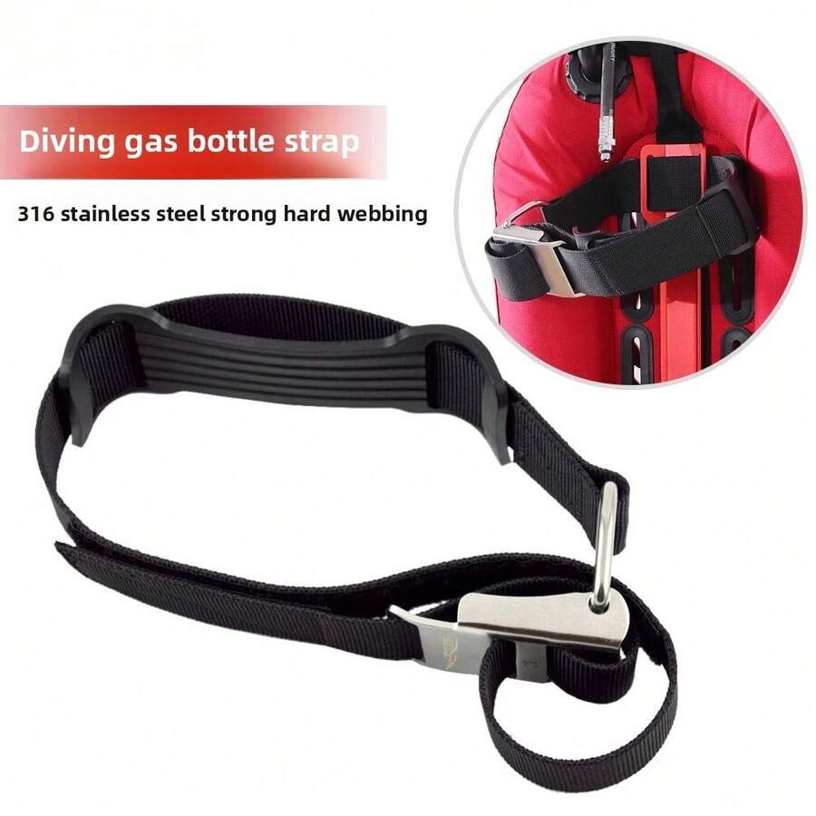 316 Stainless Steel Bottle Strap, Diving BCD Cylinder Strap, Travel Backplate Harness Side Mount Jacket Cylinder Clip