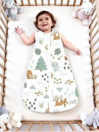 1 Stück Ärmellose Babyschlafsack, geeignet für 0-12 Monate, Baby Anti-Kick Decke, super weich und bequem, perfektes Geschenk für Baby zu Weihnachten, Halloween, Erntedankfest