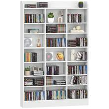 HEXCELEN CD Shelf, 8-Tier Open CD Stand, Freestanding Shelf, Room Divider Cabinet, Stand Or Display Case For Collections, Suitable For Living Room And Study, 17 X 100 X 154.5 Cm, White - trắng - Xem 6
